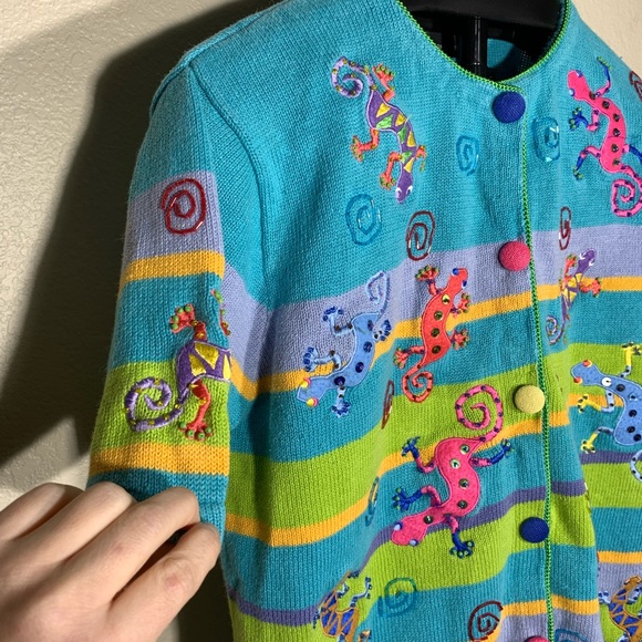 Vintage Morgan Cole lizard top - Picture 3 of 7